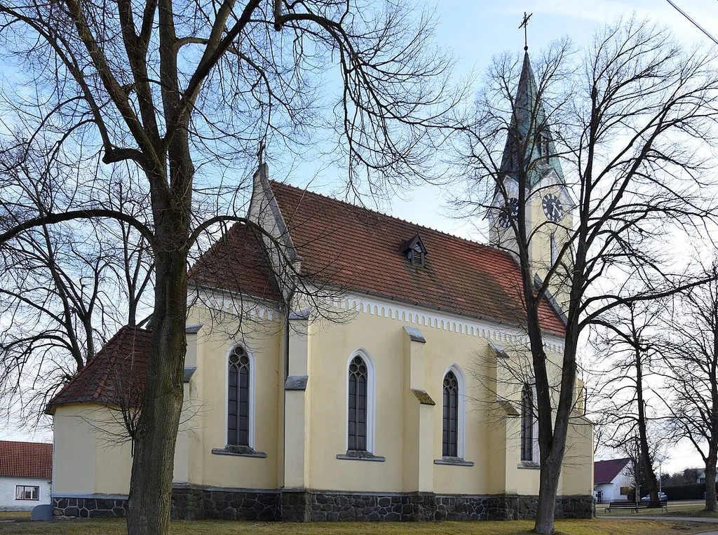 Saint Wenceslas Church in Vrábče, České Budějovice district, the Czech Republic.