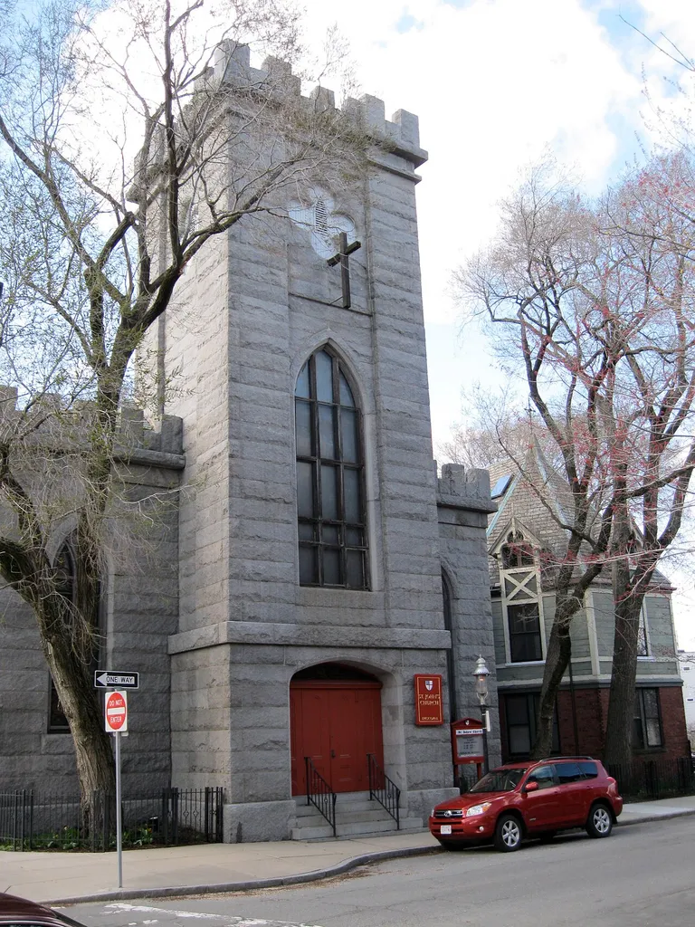 St. John's Episcopal Church, located at 27 Devens St, Charlestown MA 02129.