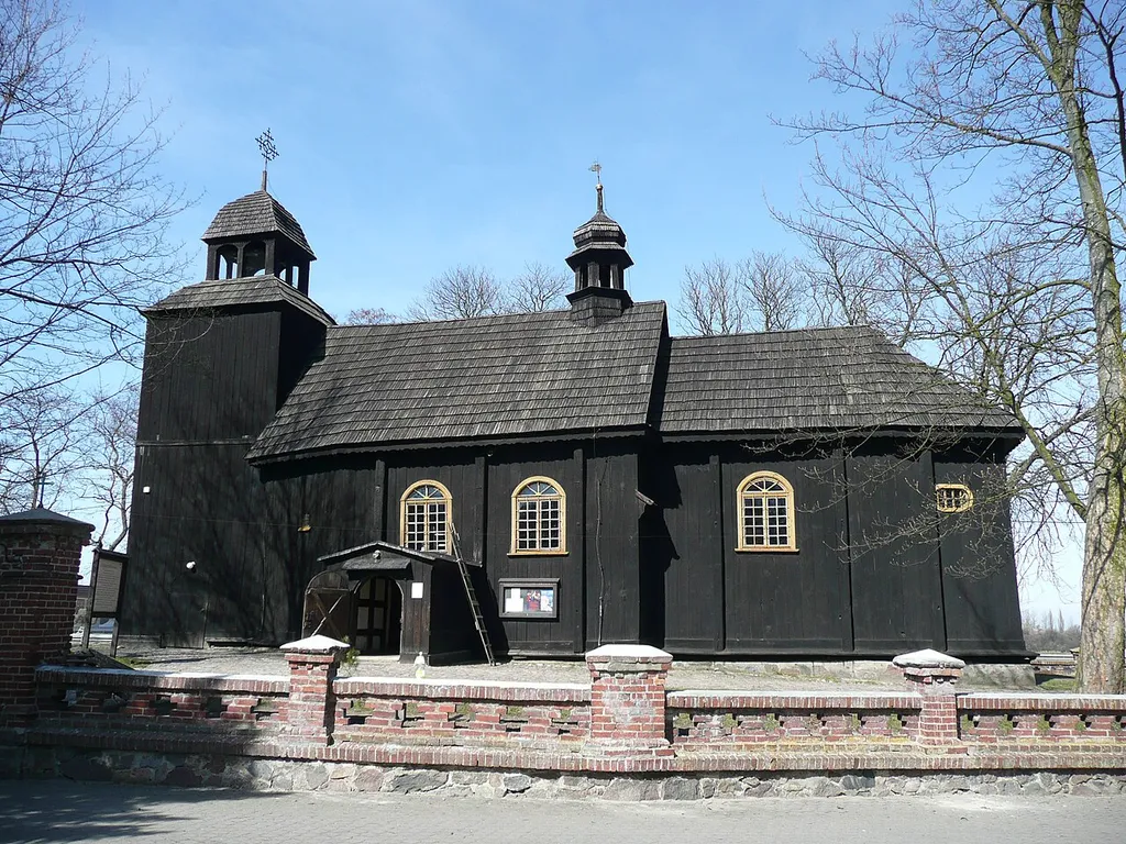 Saint Nicholas church in Łubowo Łubowo, Poland.