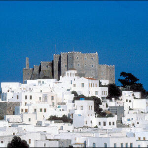 The Historic Centre (Chorá) with the Monastery of Saint-John the Theologian and the Cave of the Apocalypse on the Island of Pátmos